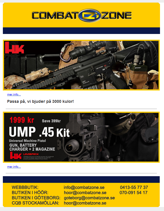 Combat Zone nyhetsbrev februari 2015