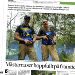 Tidningsartikel från Borås Tidning med svenska laget i G&G World Cup 2019