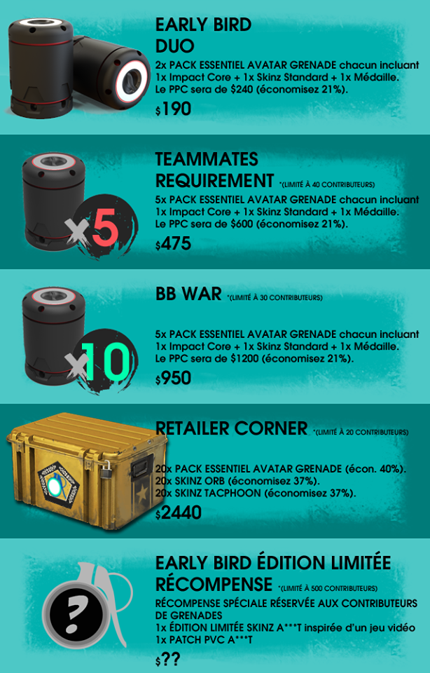 Crowdfunding Avatar Grenade